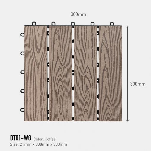 Vỉ Gỗ Nhựa Awood DT01-WG Coffee